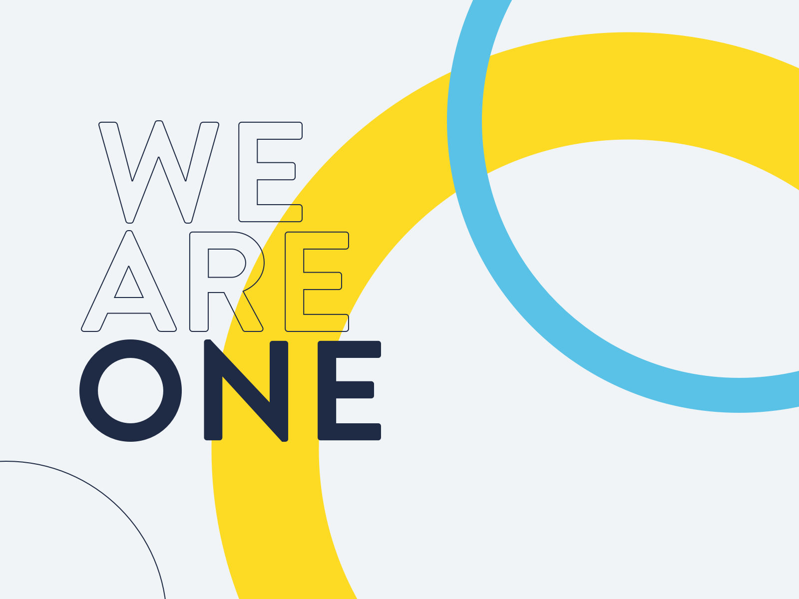 Cover graphic of Nexus community report that is titled We Are One