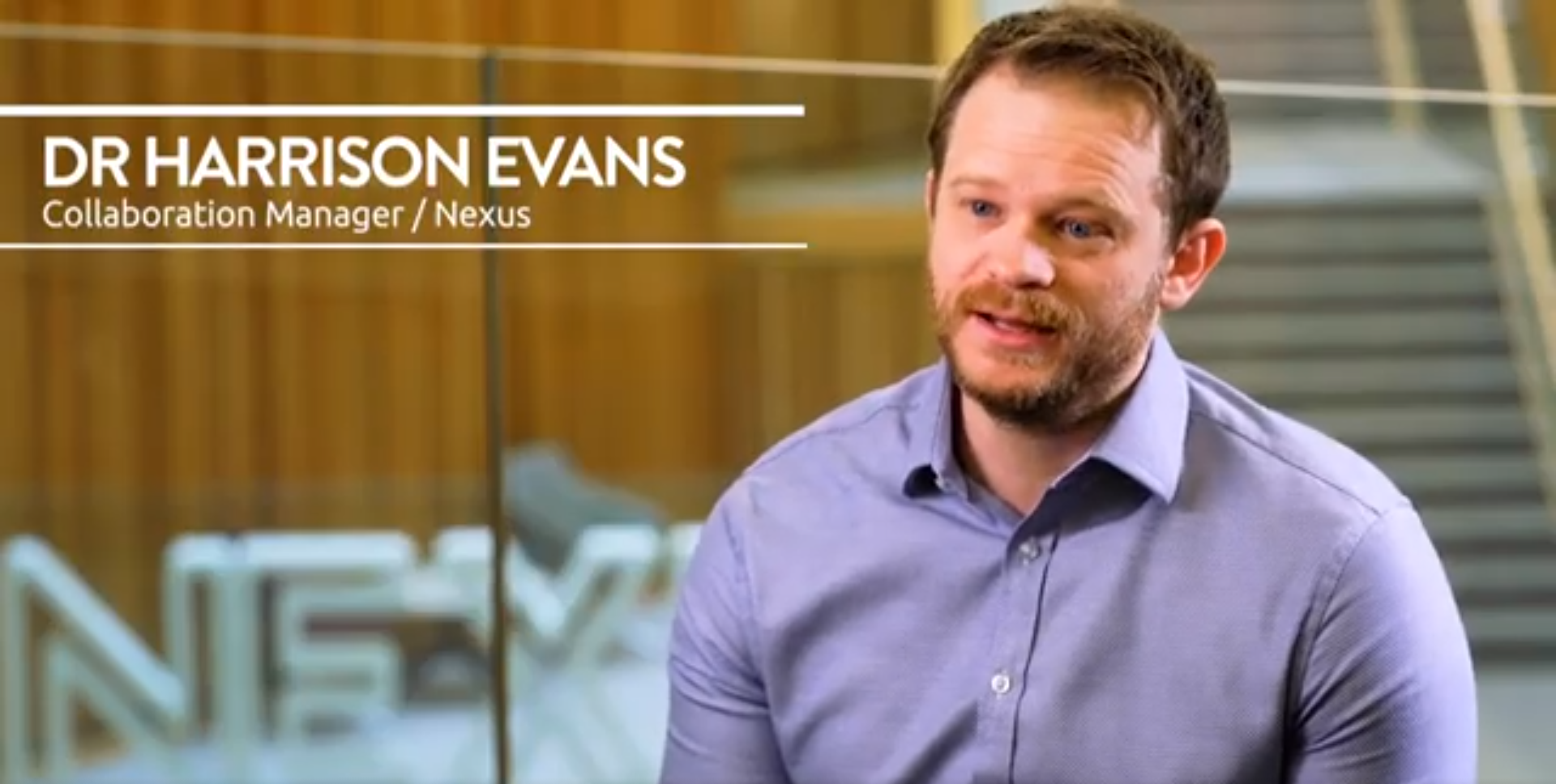 Video screenshot of Dr Harrison Evans discussing the Business Barometer