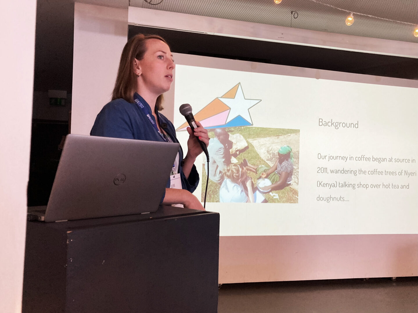 Holly Kragiopoulos speaking at Beyond Breakfast 2