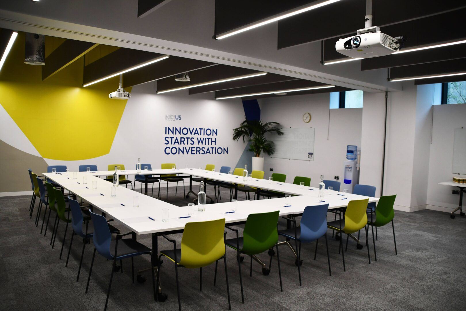 Wide shot of Nexus seminar room.