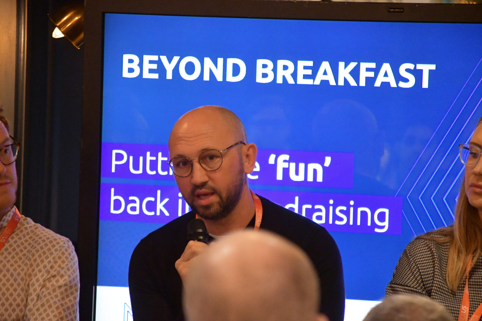 Paul Hallett from Vet-AI speaking at the event